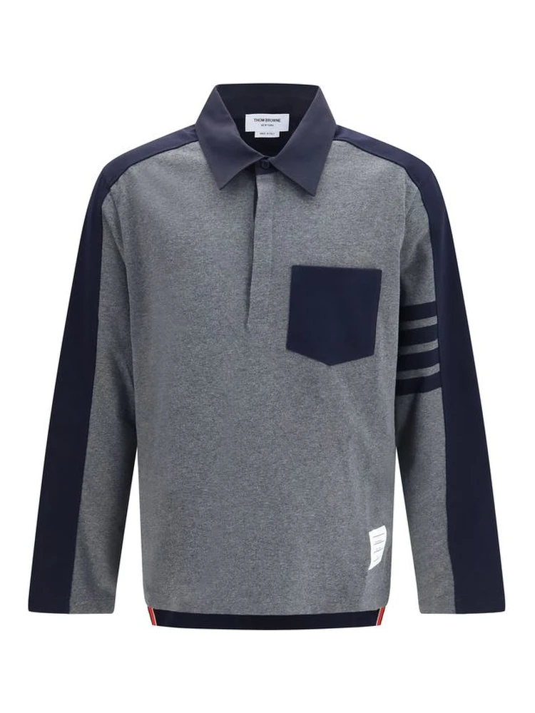 Gray Cotton Polo Shirt