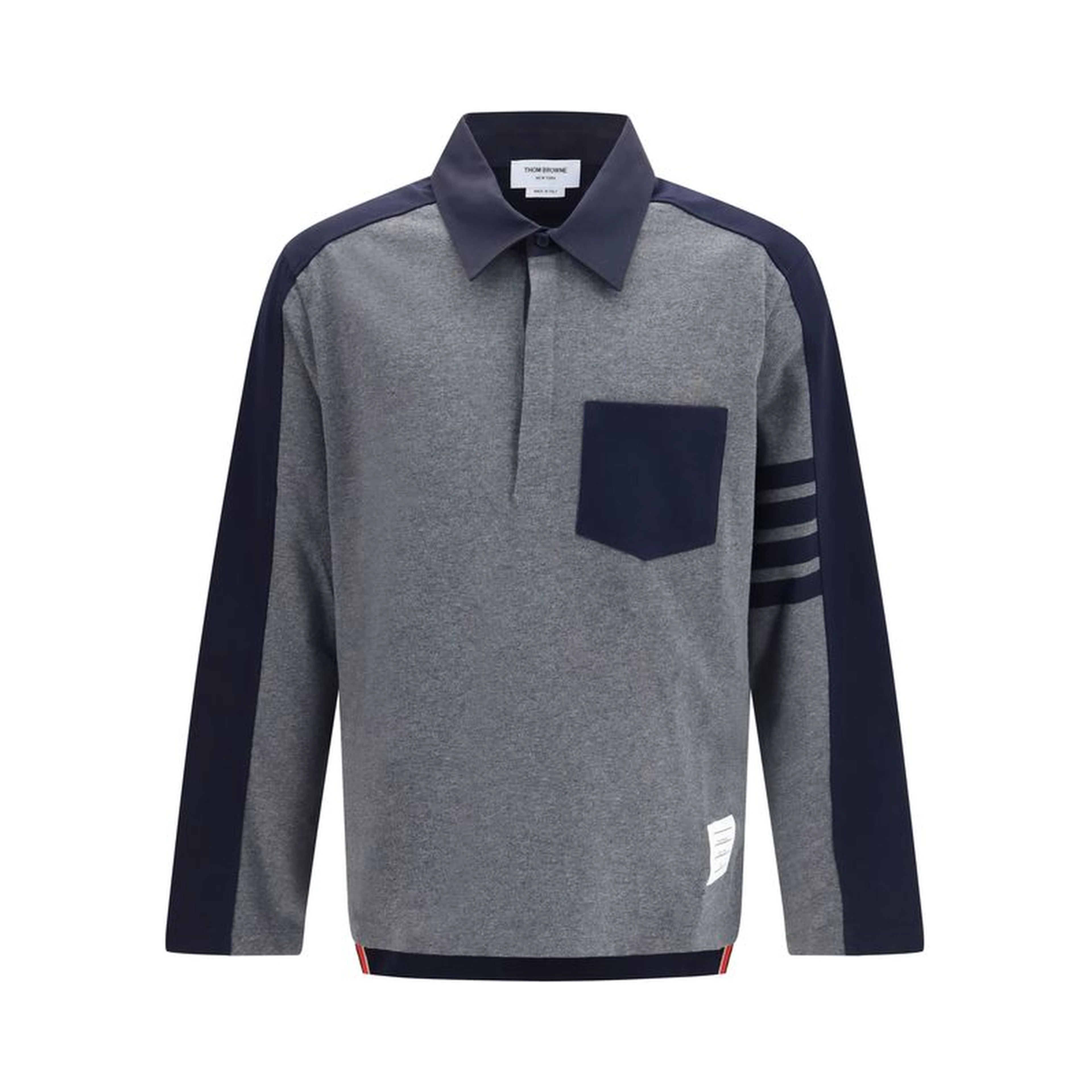 Gray Cotton Polo Shirt