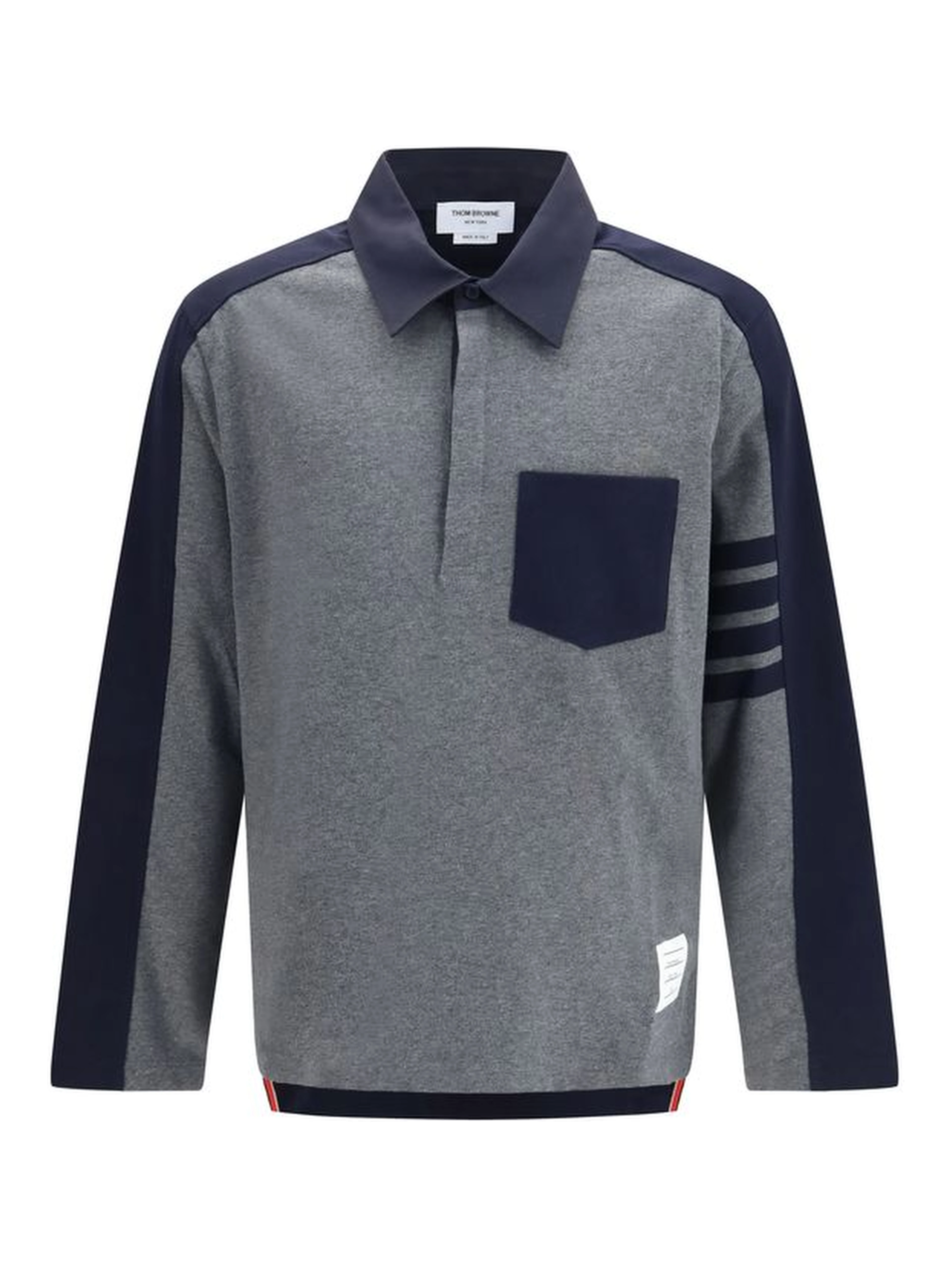 Gray Cotton Polo Shirt