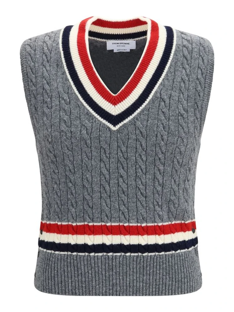 Gray Wool Oves Aries Sleeveles Sweater