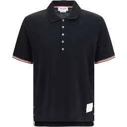 Black Cotton Polo Shirt