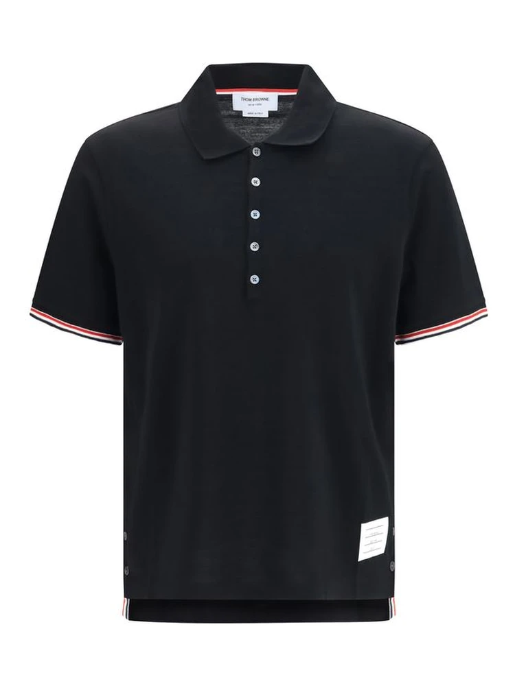 Black Cotton Polo Shirt