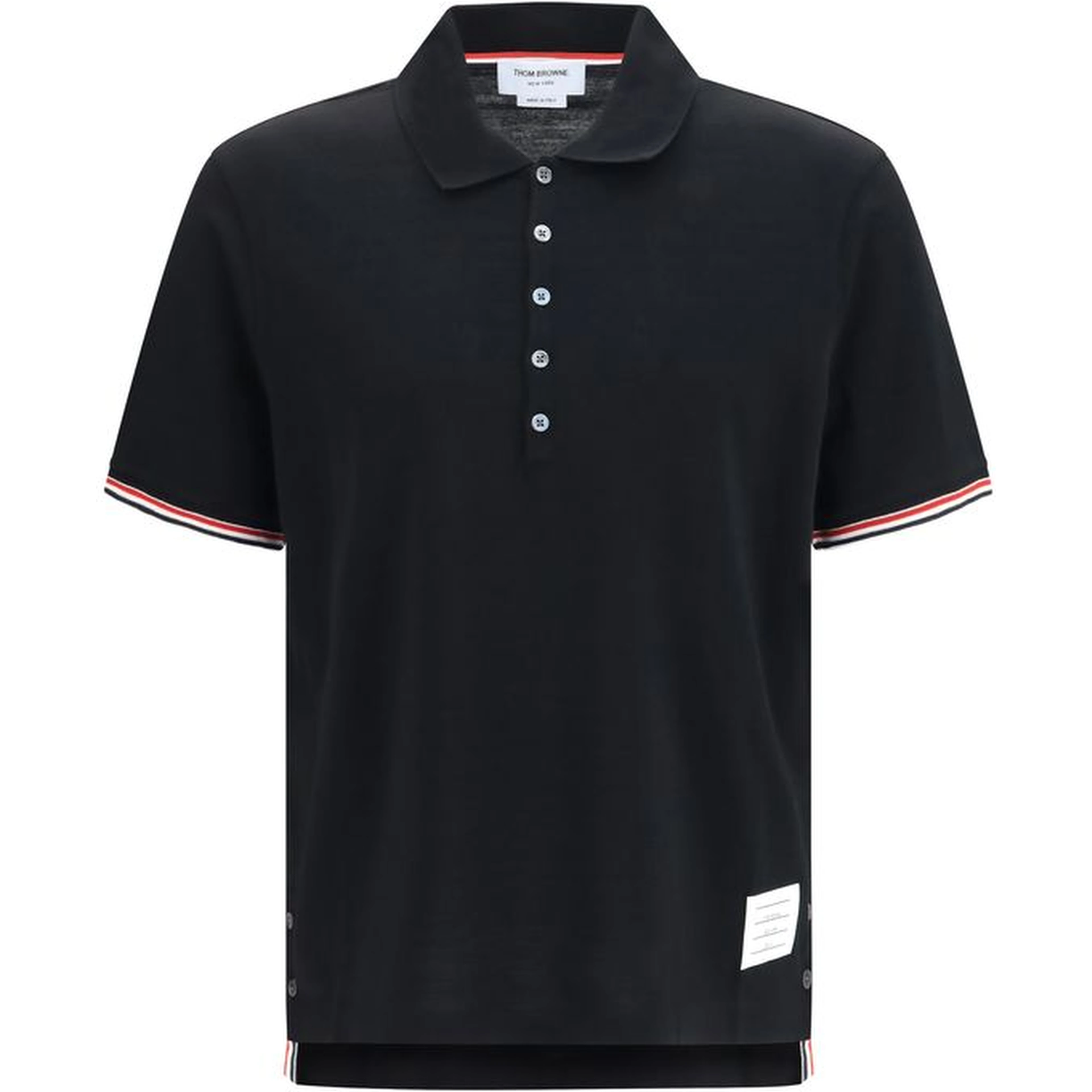 Black Cotton Polo Shirt