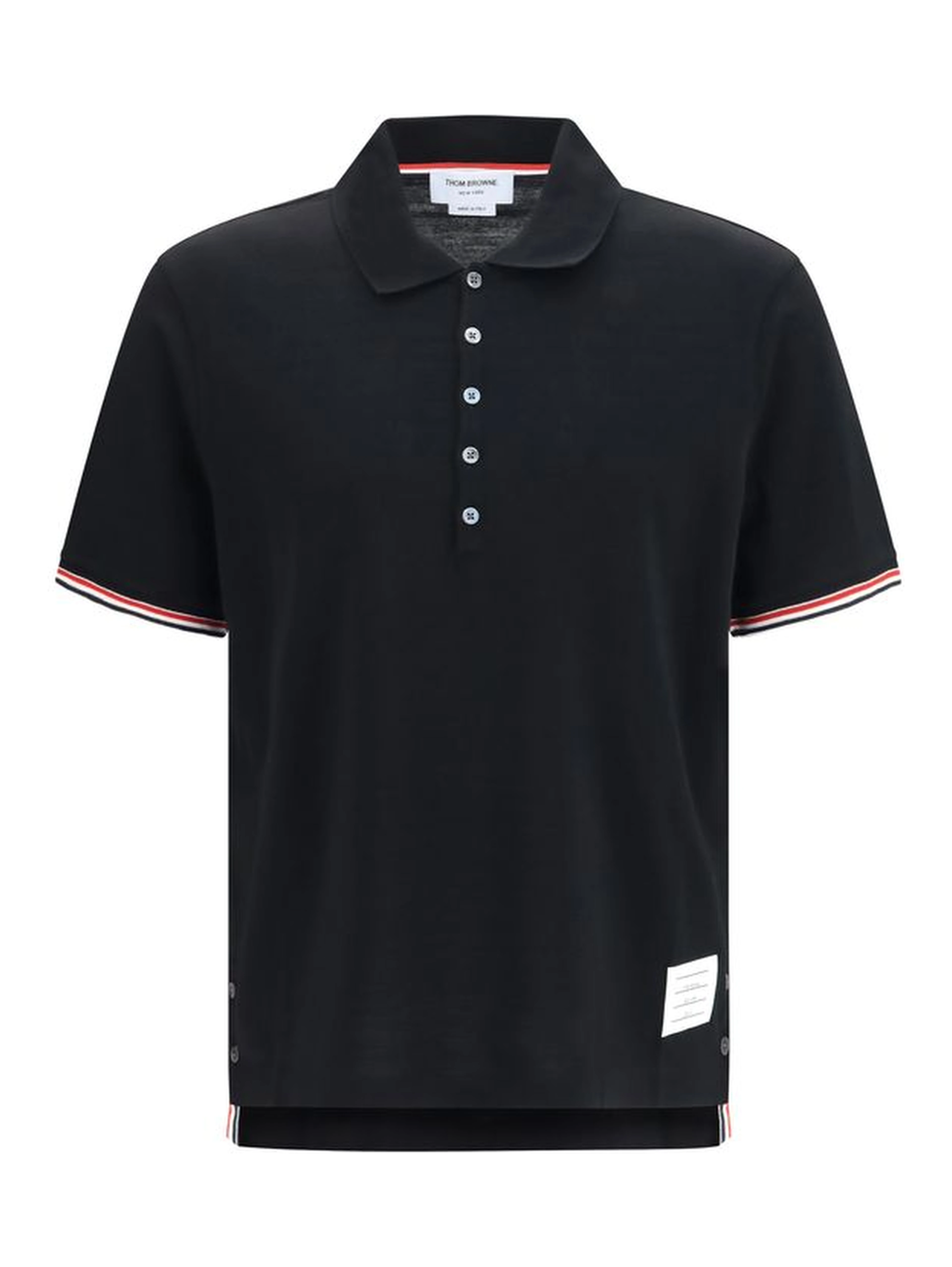 Black Cotton Polo Shirt