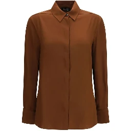 Brown Silk Blouse