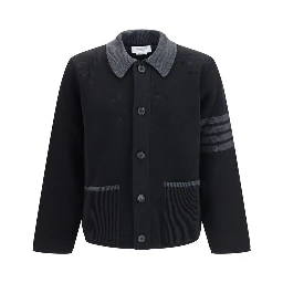 Black Wool Oves Aries Biker Jacket