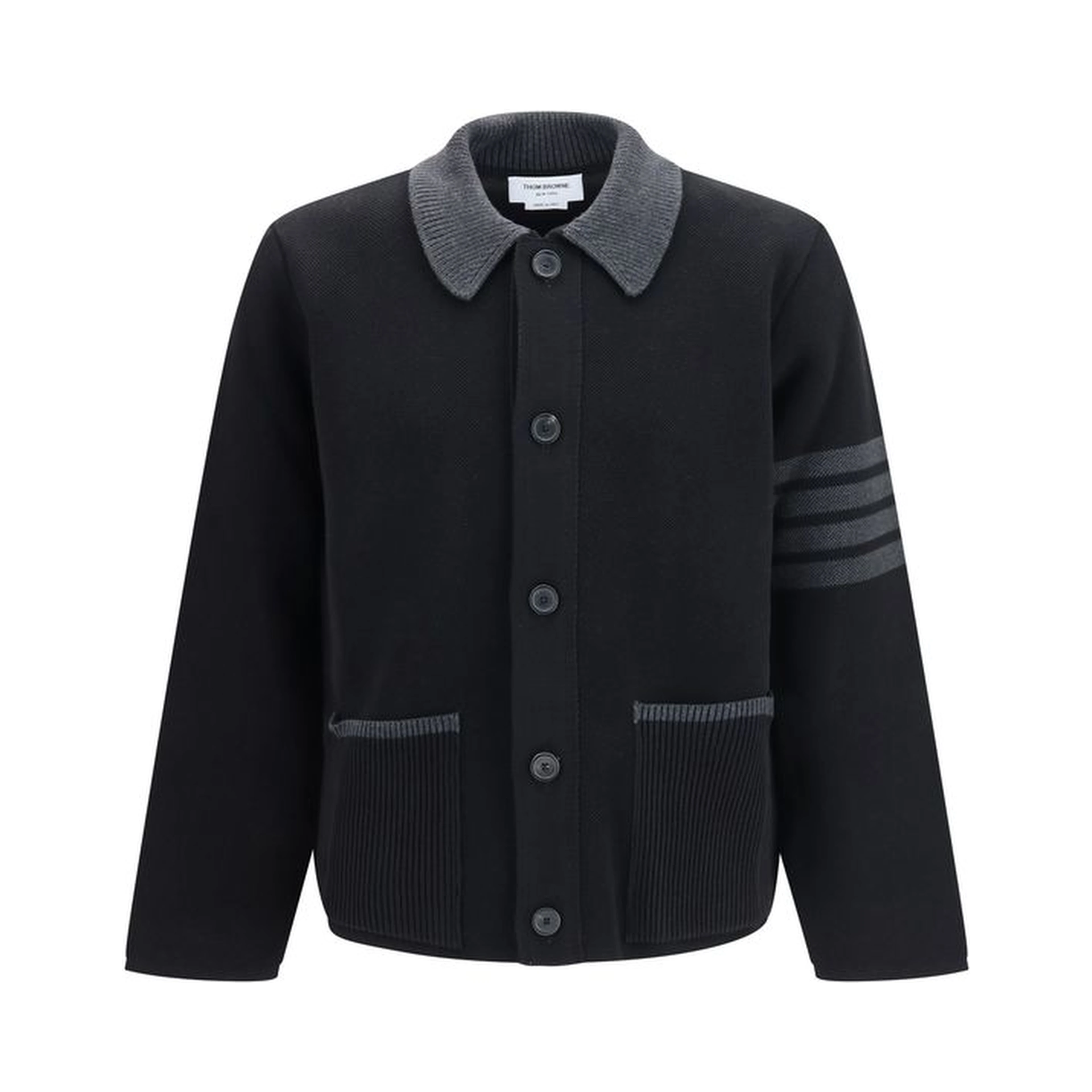 Black Wool Oves Aries Biker Jacket