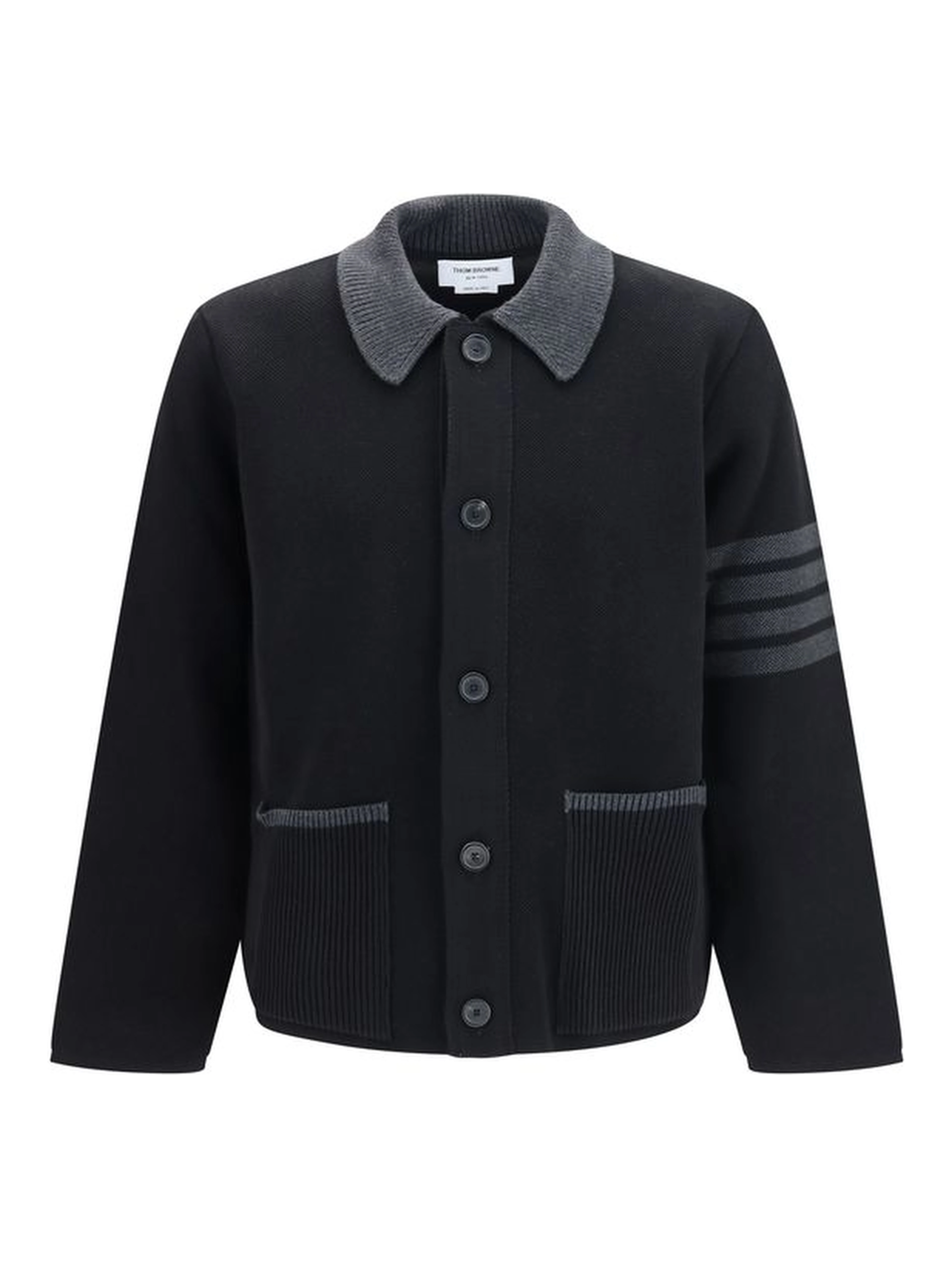 Black Wool Oves Aries Biker Jacket