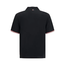 Black Cotton Polo Shirt