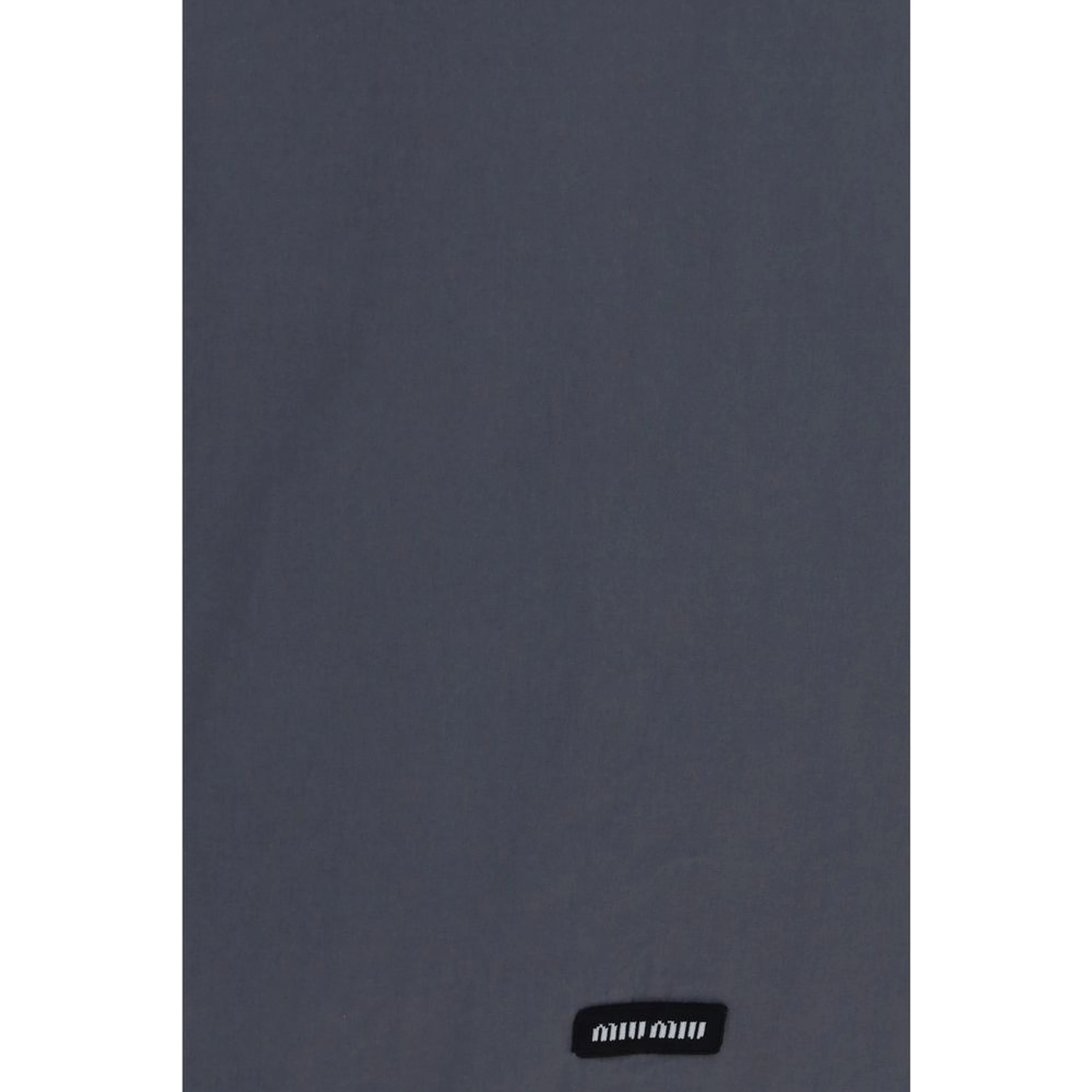 Gray Cotton Midi Skirt