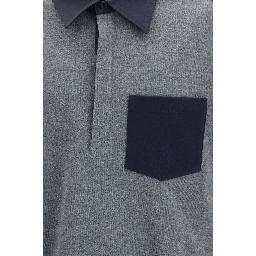 Gray Cotton Polo Shirt