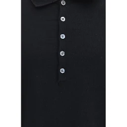 Black Cotton Polo Shirt