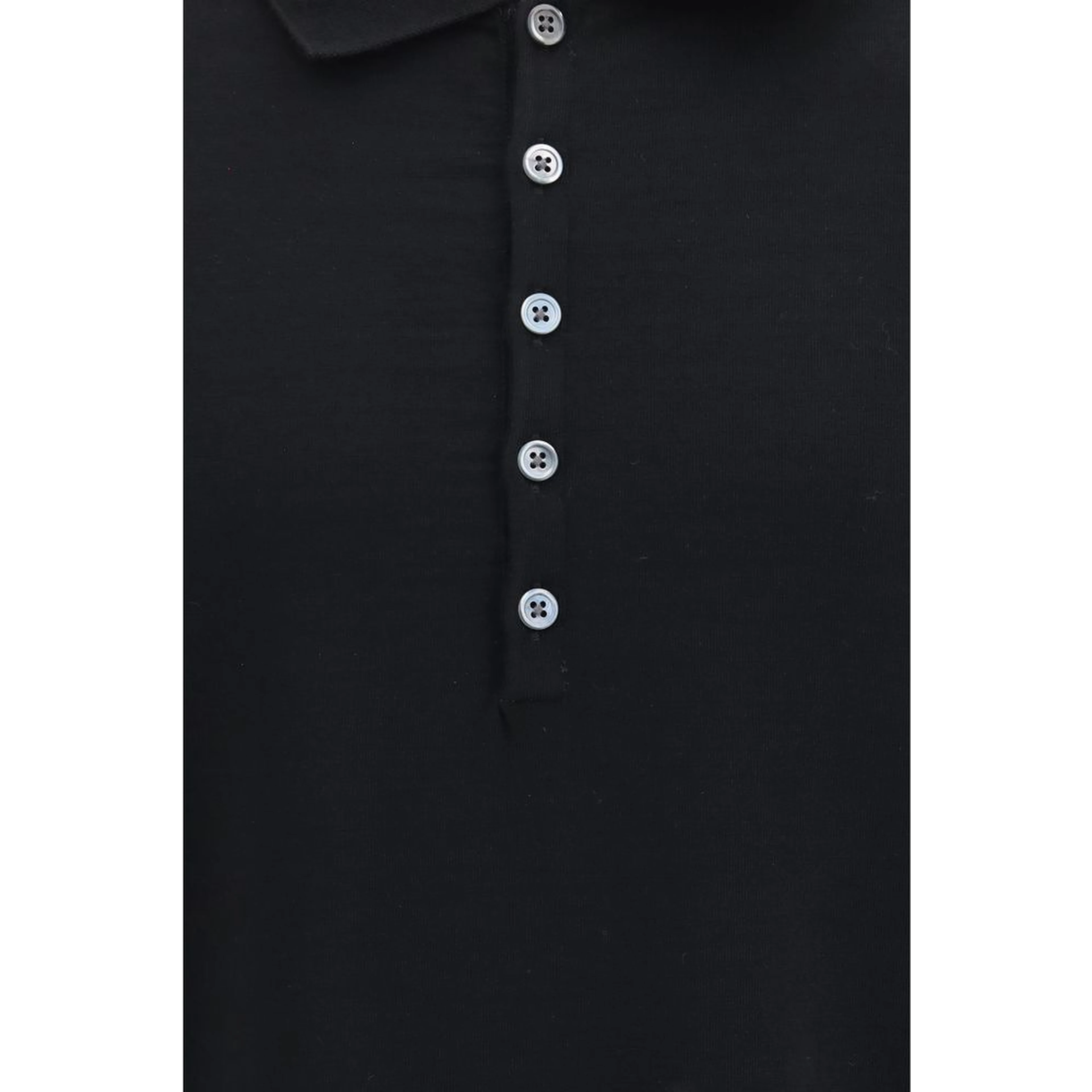 Black Cotton Polo Shirt