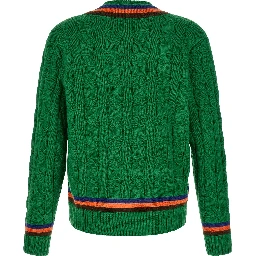 Bicolor Wool Cardigan