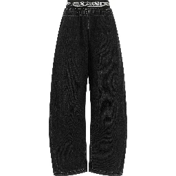 Black Cotton Relaxed Fit Jeans
