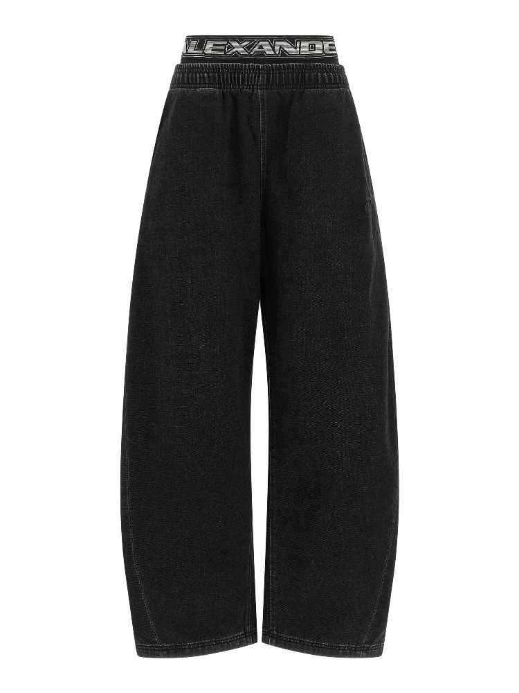 Black Cotton Relaxed Fit Jeans