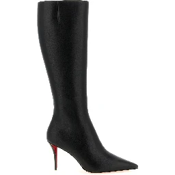 Black Calfskin Over The Knee