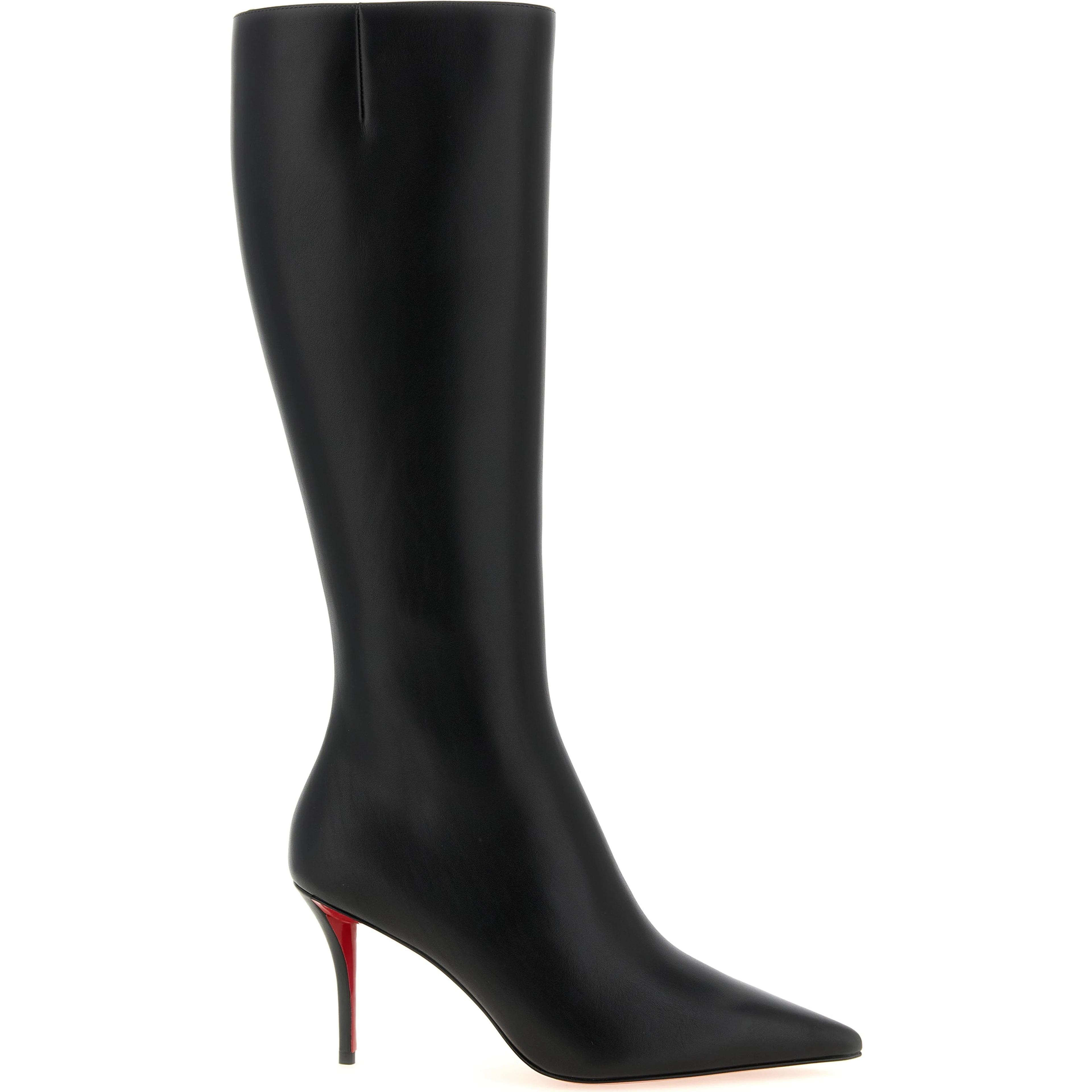 Black Calfskin Over The Knee