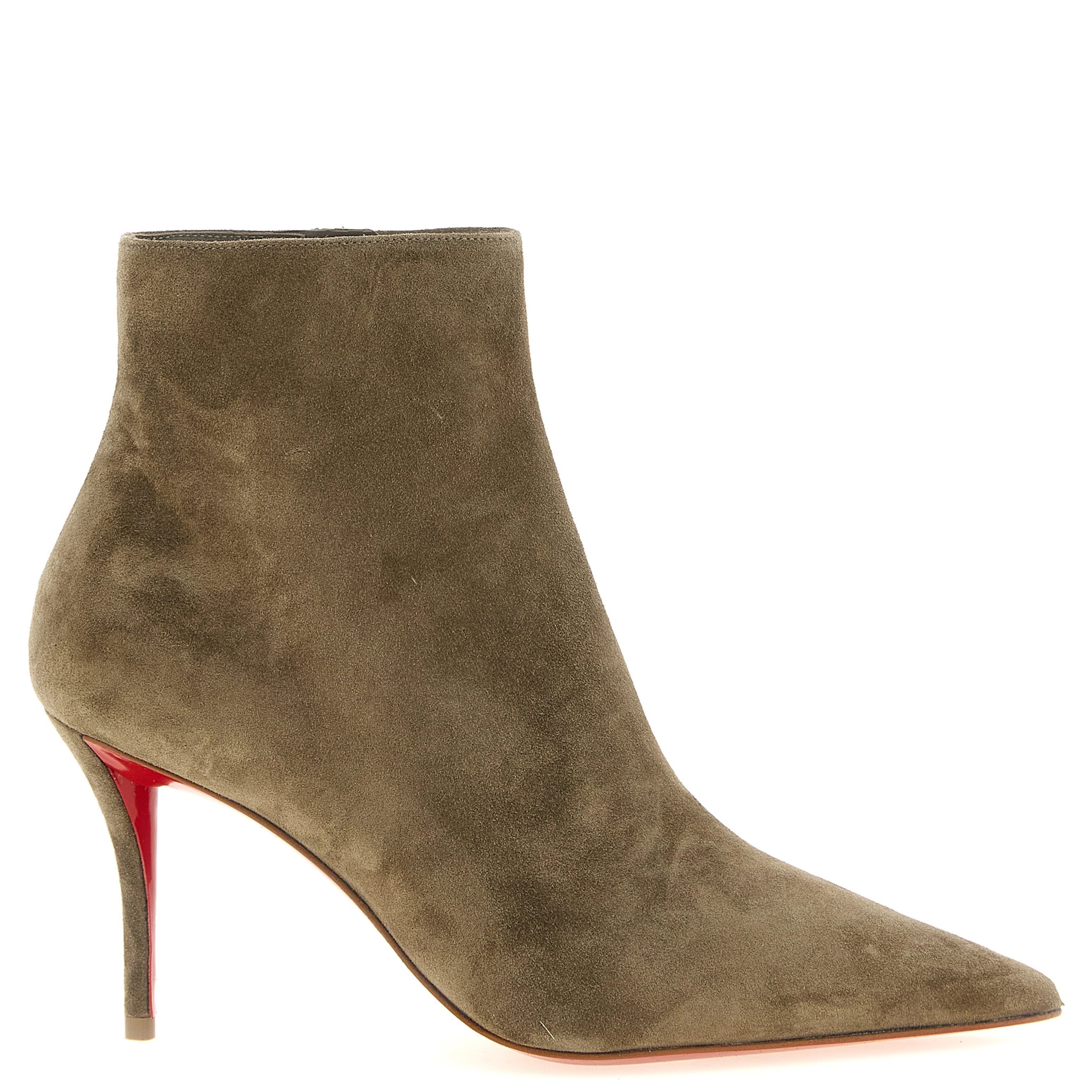 Beige Calfskin Ankle Boots