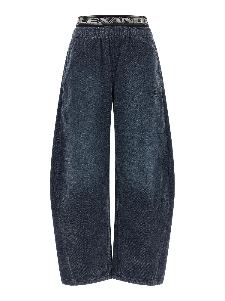 Black Cotton Casual Pants