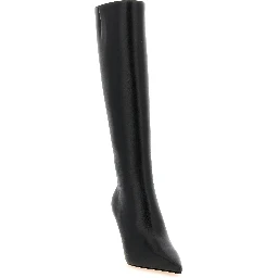 Black Calfskin Over The Knee