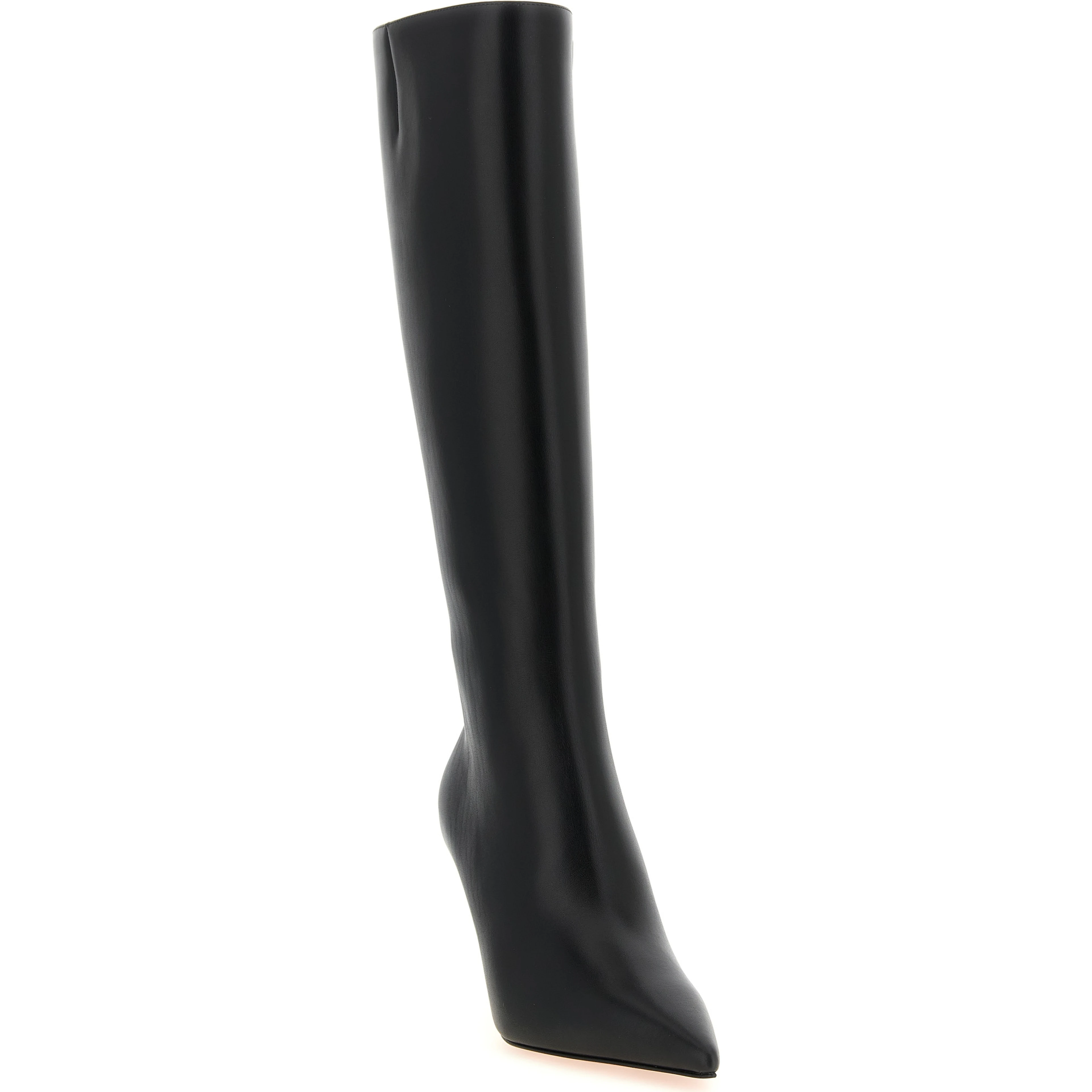 Black Calfskin Over The Knee