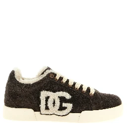 Brown Calfskin Low Top Sneakers