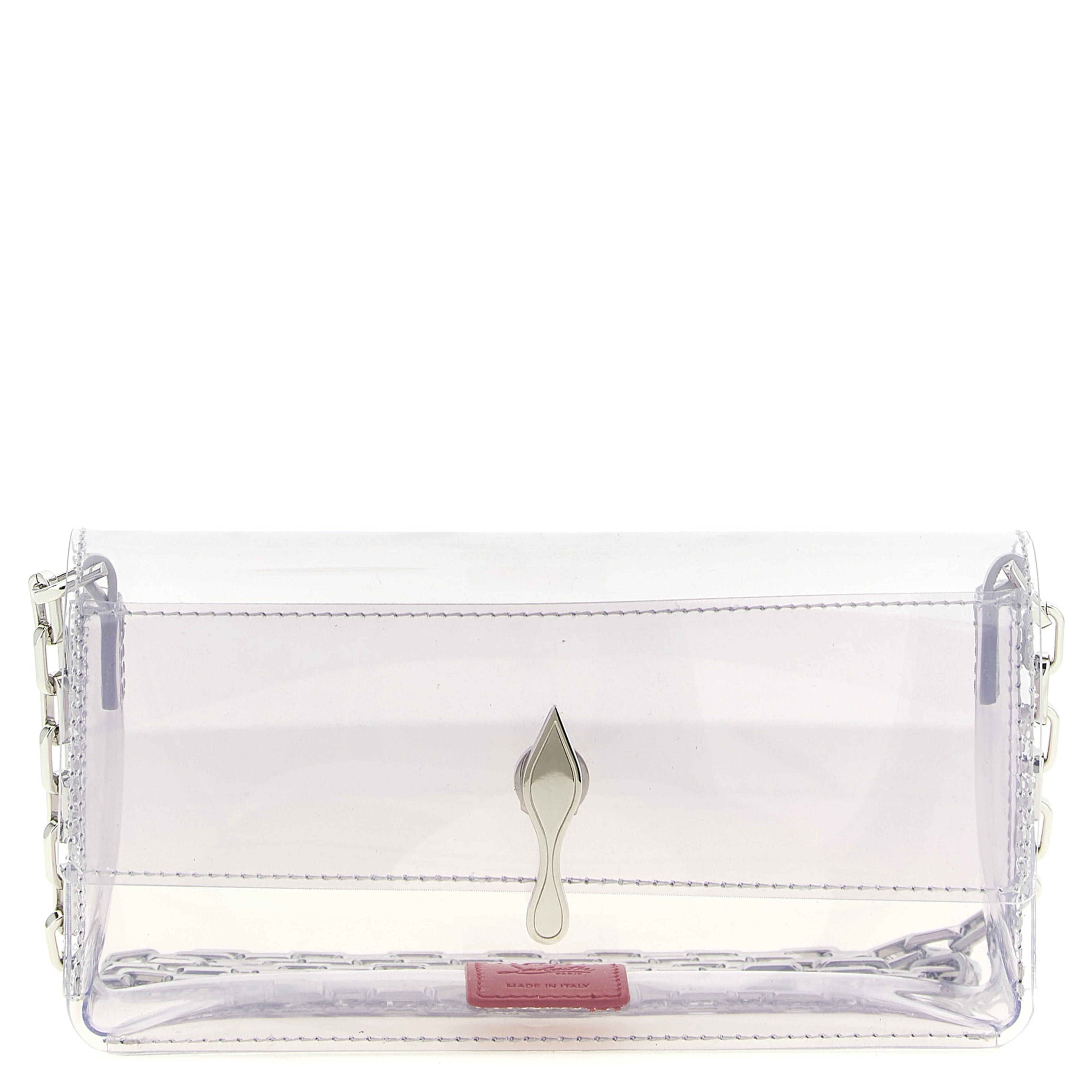 Silver Pvc Clutch Bag
