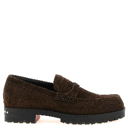 Brown Calfskin Slip-On Loafers