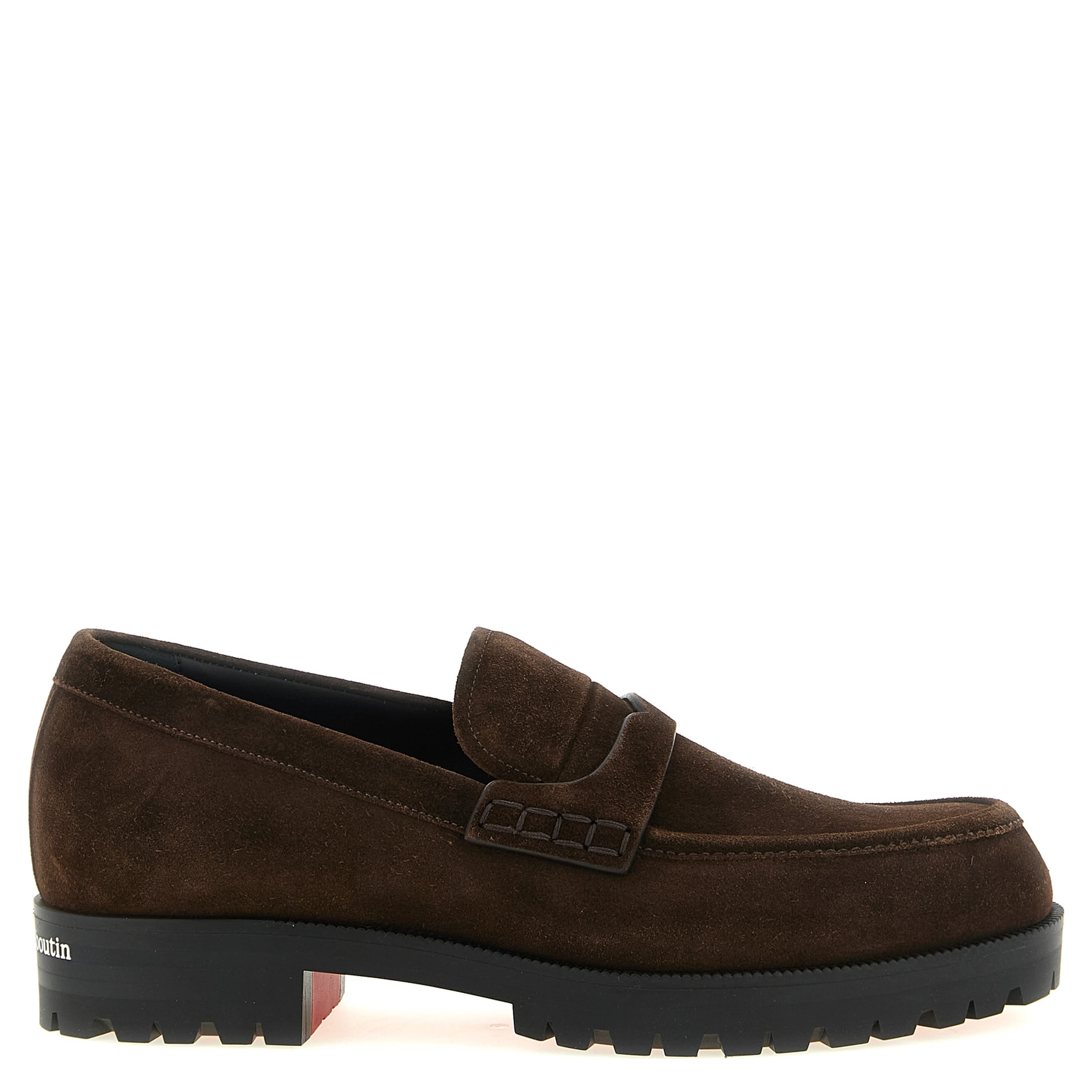 Brown Calfskin Slip-On Loafers