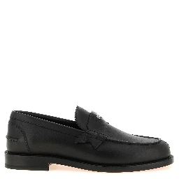 Black Calfskin Slip-On Loafers