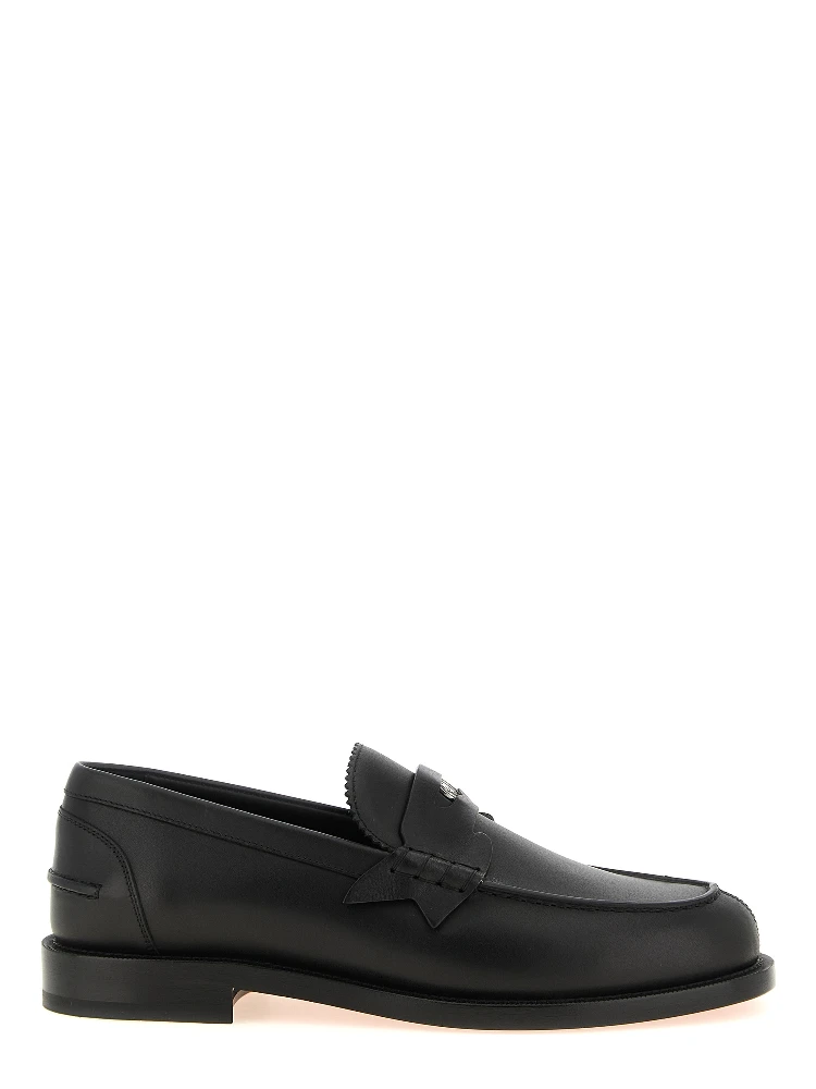 Black Calfskin Slip-On Loafers