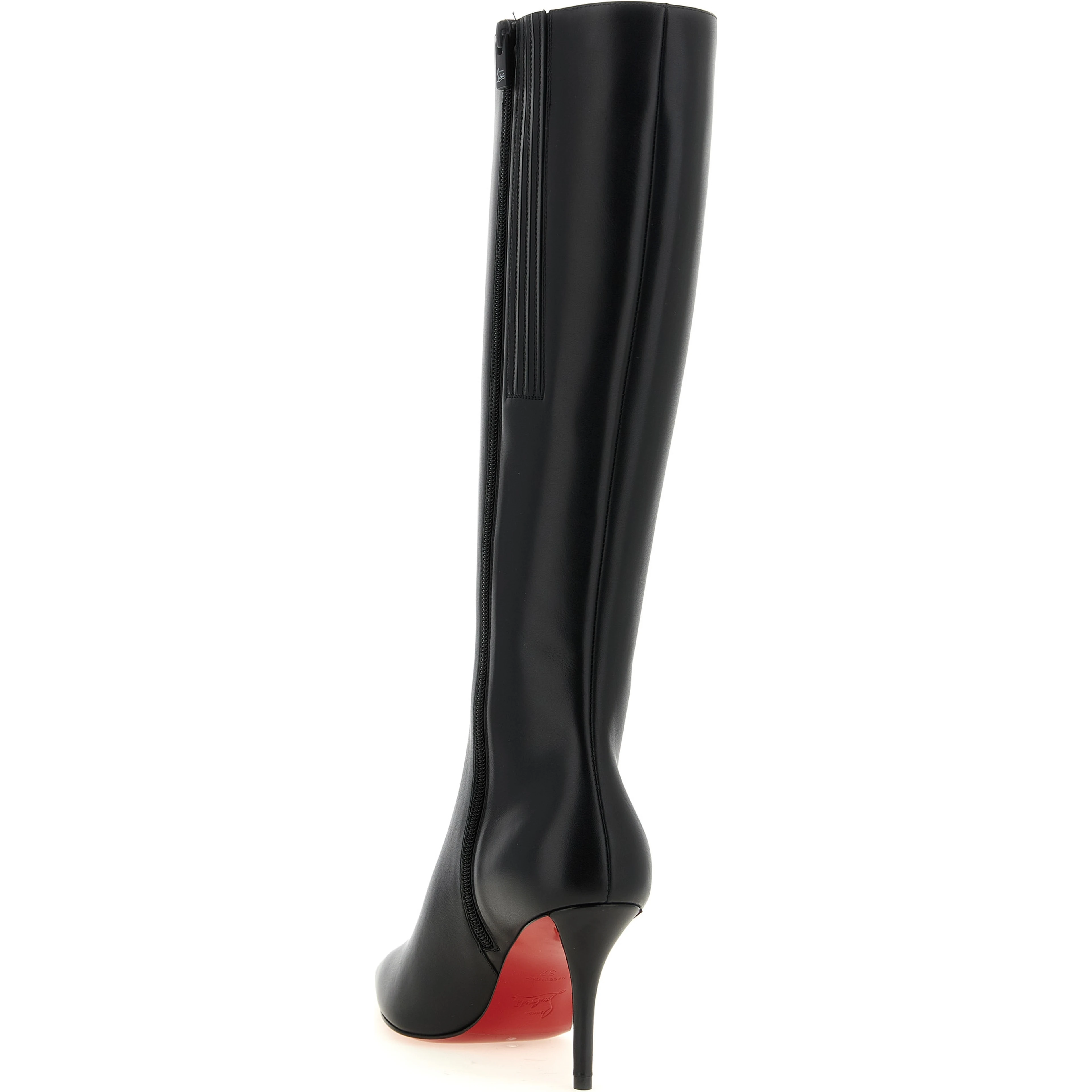 Black Calfskin Over The Knee