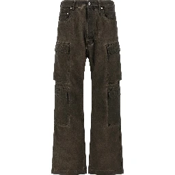 Gray Cotton Cargo Pants