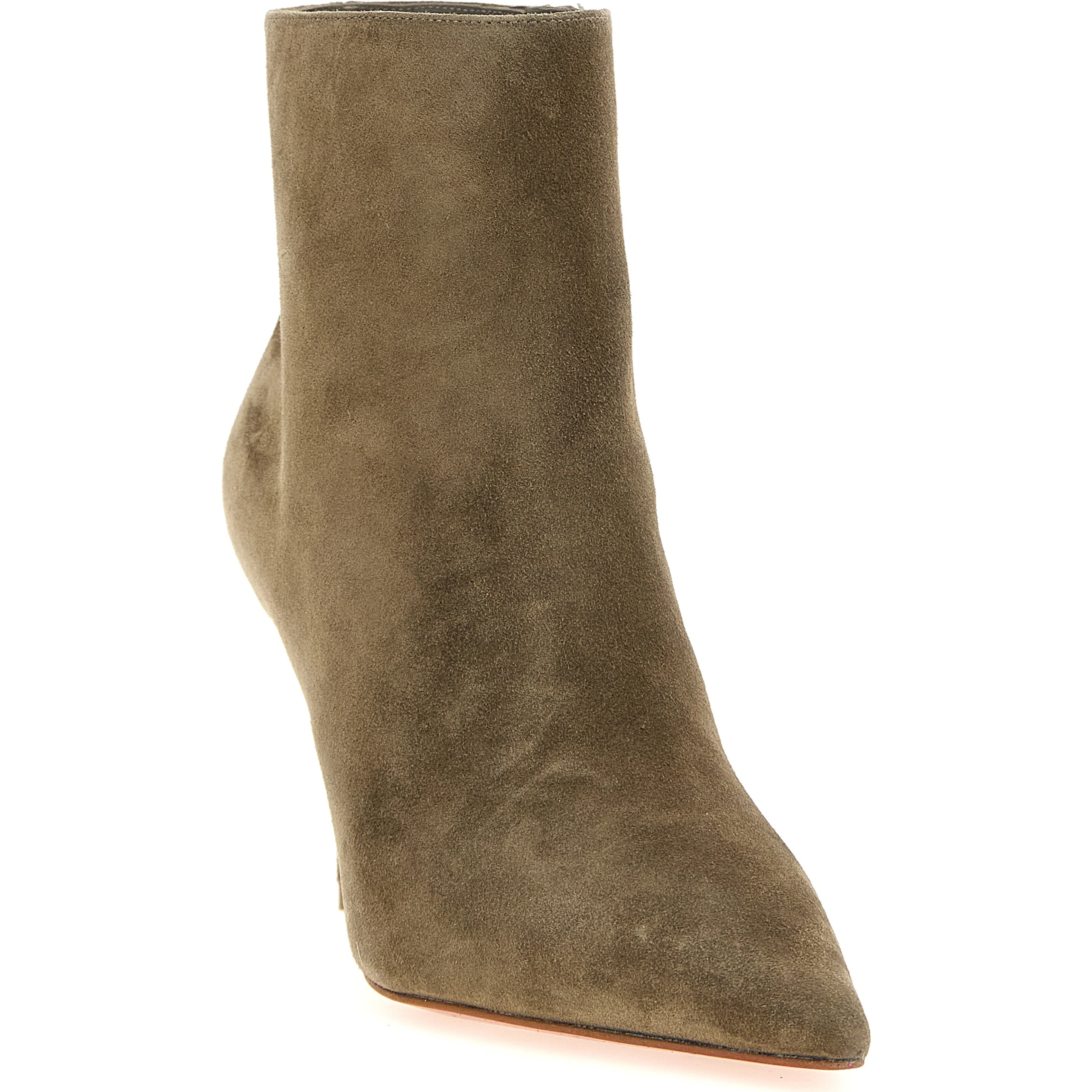Beige Calfskin Ankle Boots