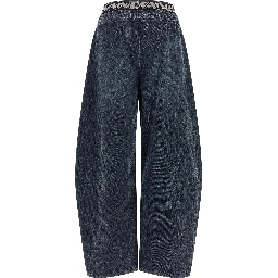 Black Cotton Casual Pants