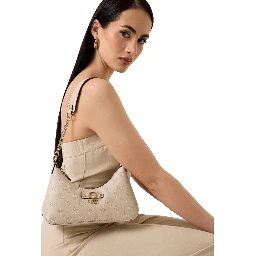 Beige Polyethylene Handbag