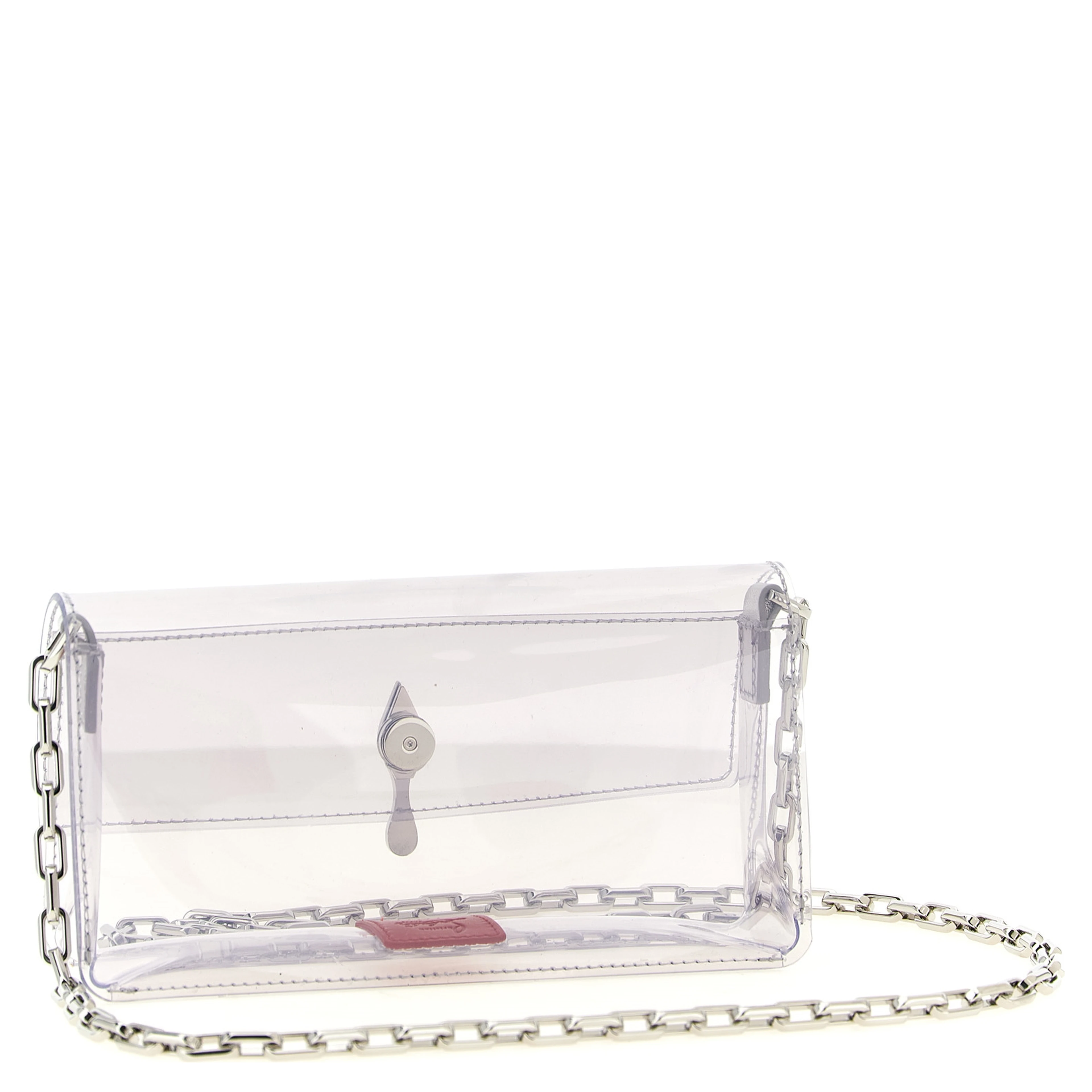 Silver Pvc Clutch Bag