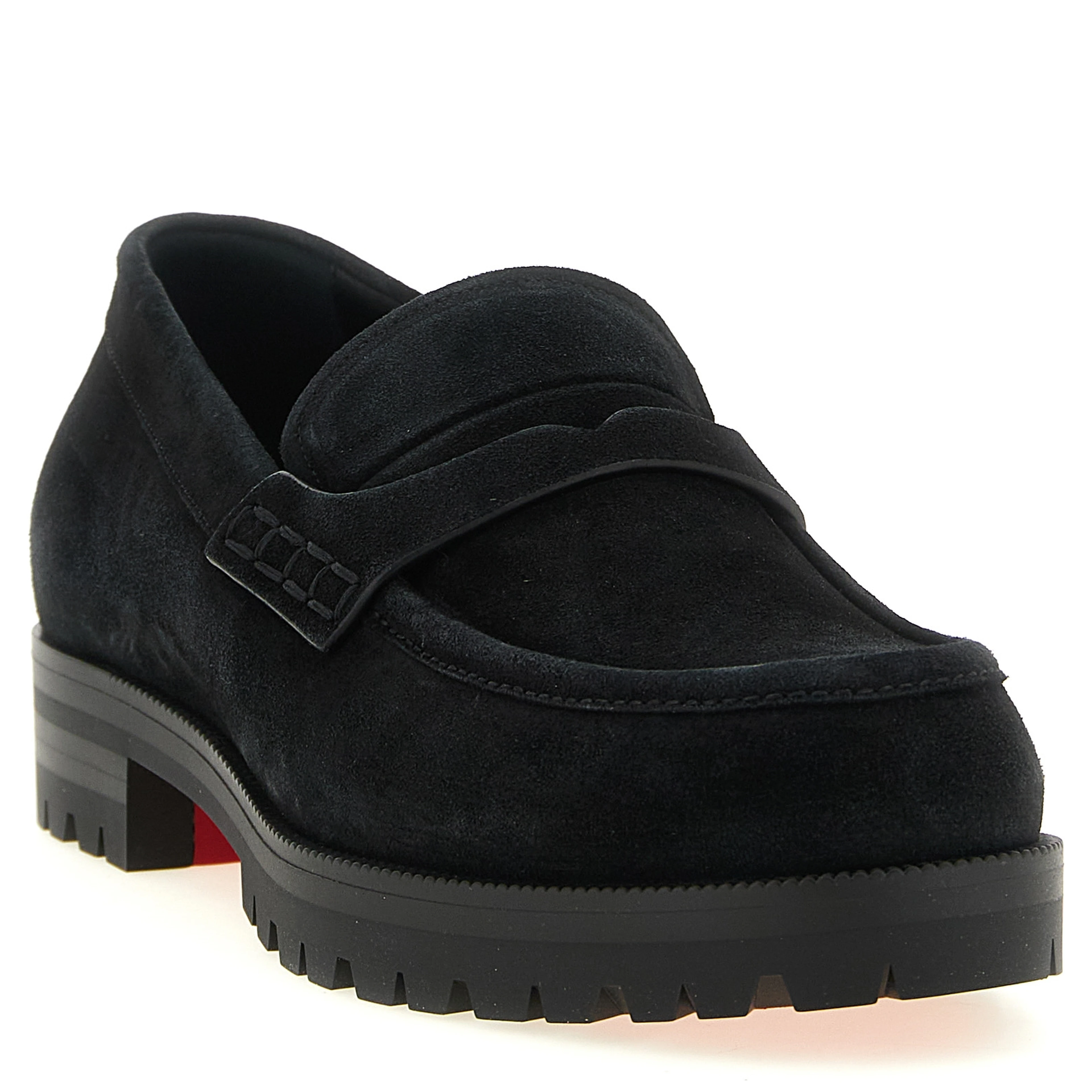 Black Calfskin Slip-On Loafers