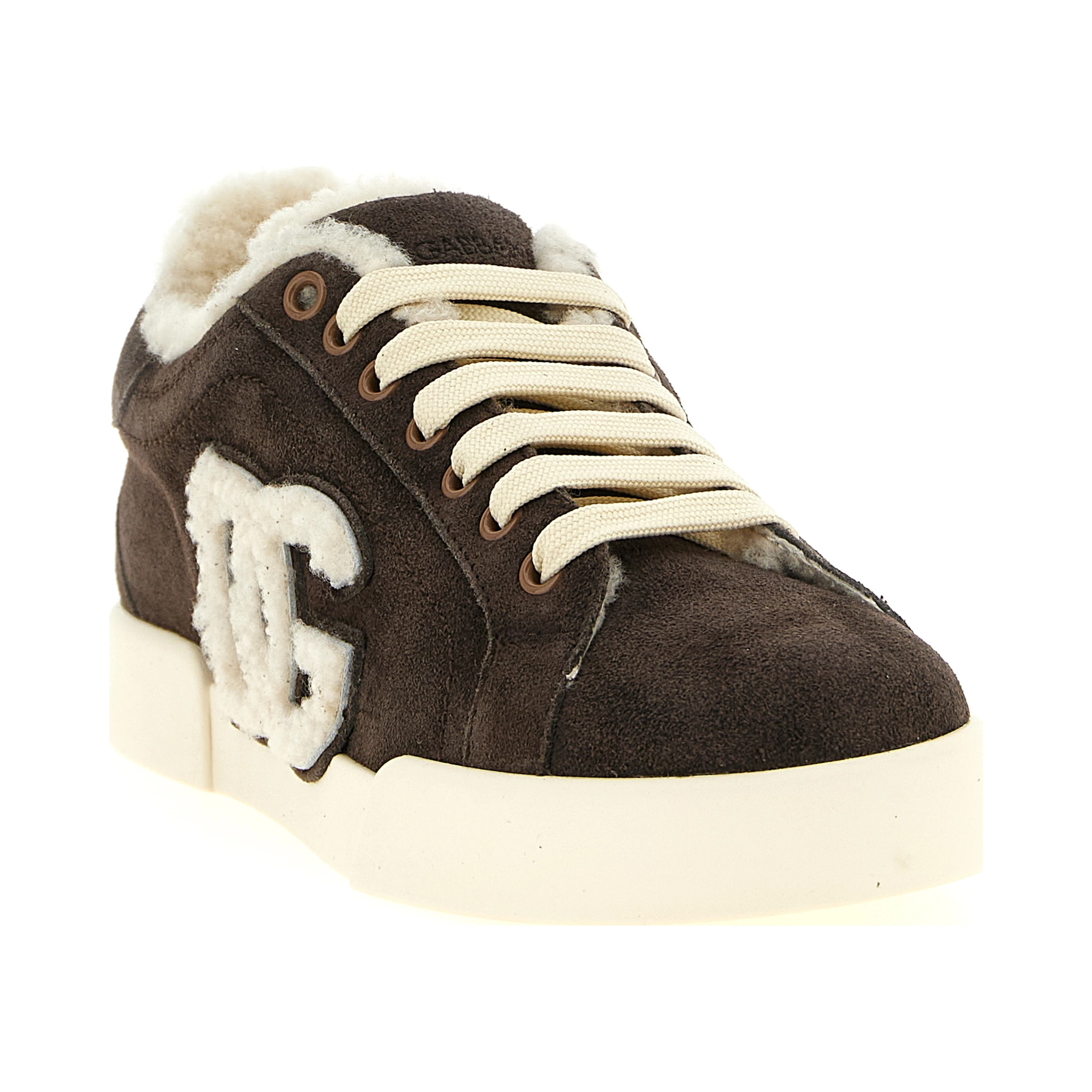 Brown Calfskin Low Top Sneakers