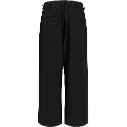 Black Wool Casual Pants