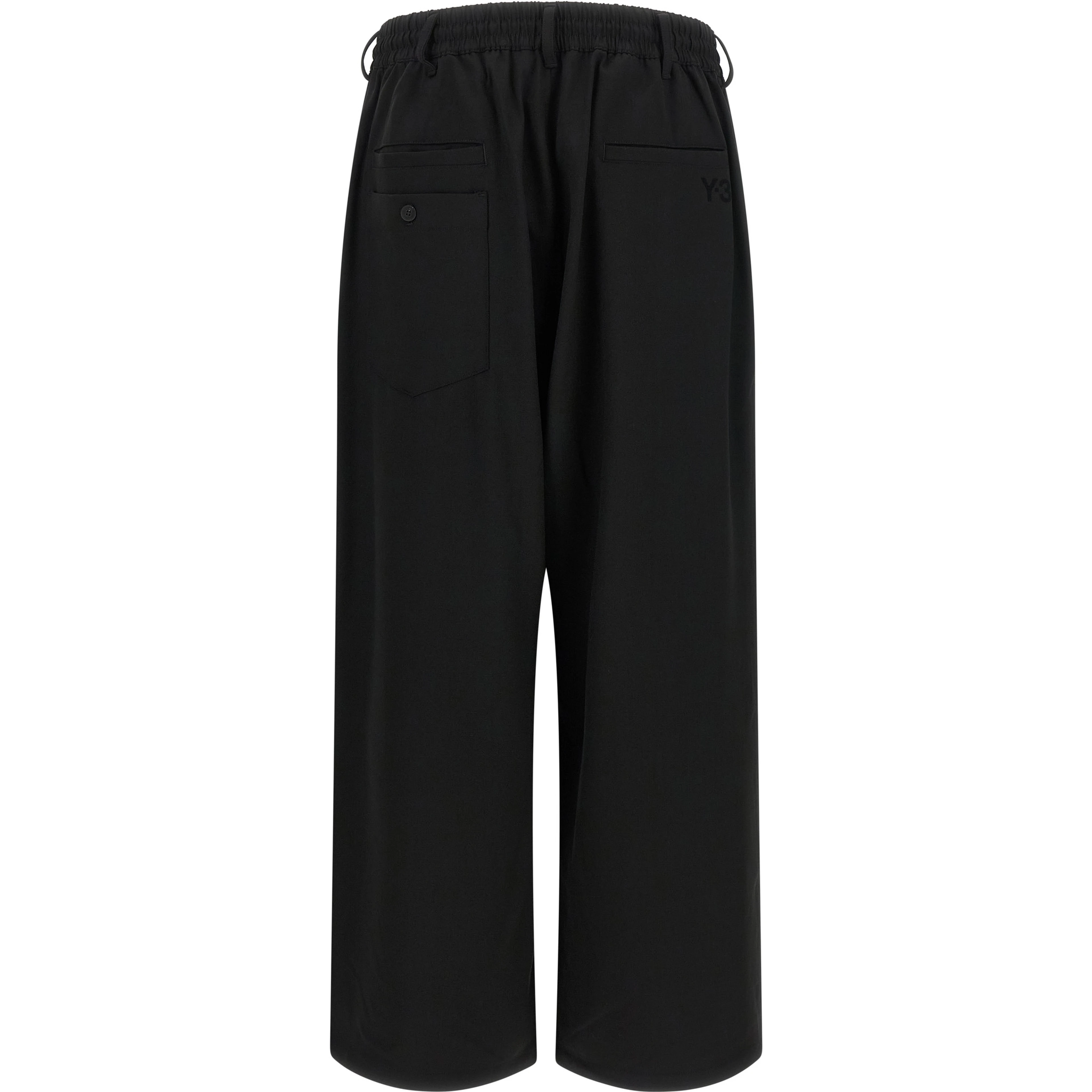 Black Wool Casual Pants
