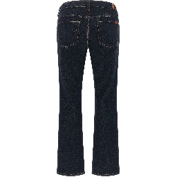 Blue Cotton Bootcut Jeans