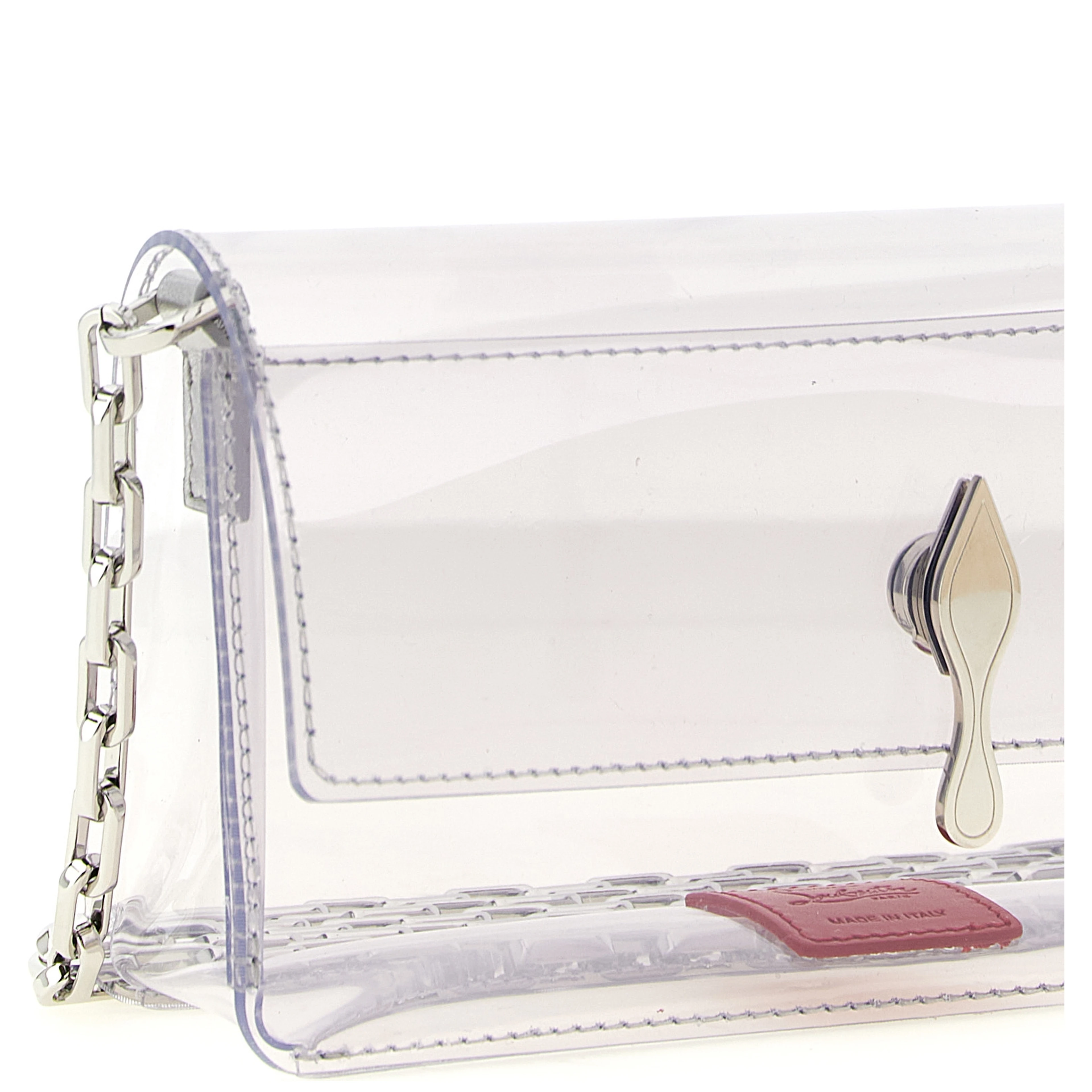 Silver Pvc Clutch Bag