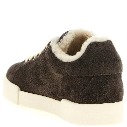 Brown Calfskin Low Top Sneakers