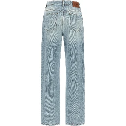 Blue Organic Cotton Straight-Leg Jeans