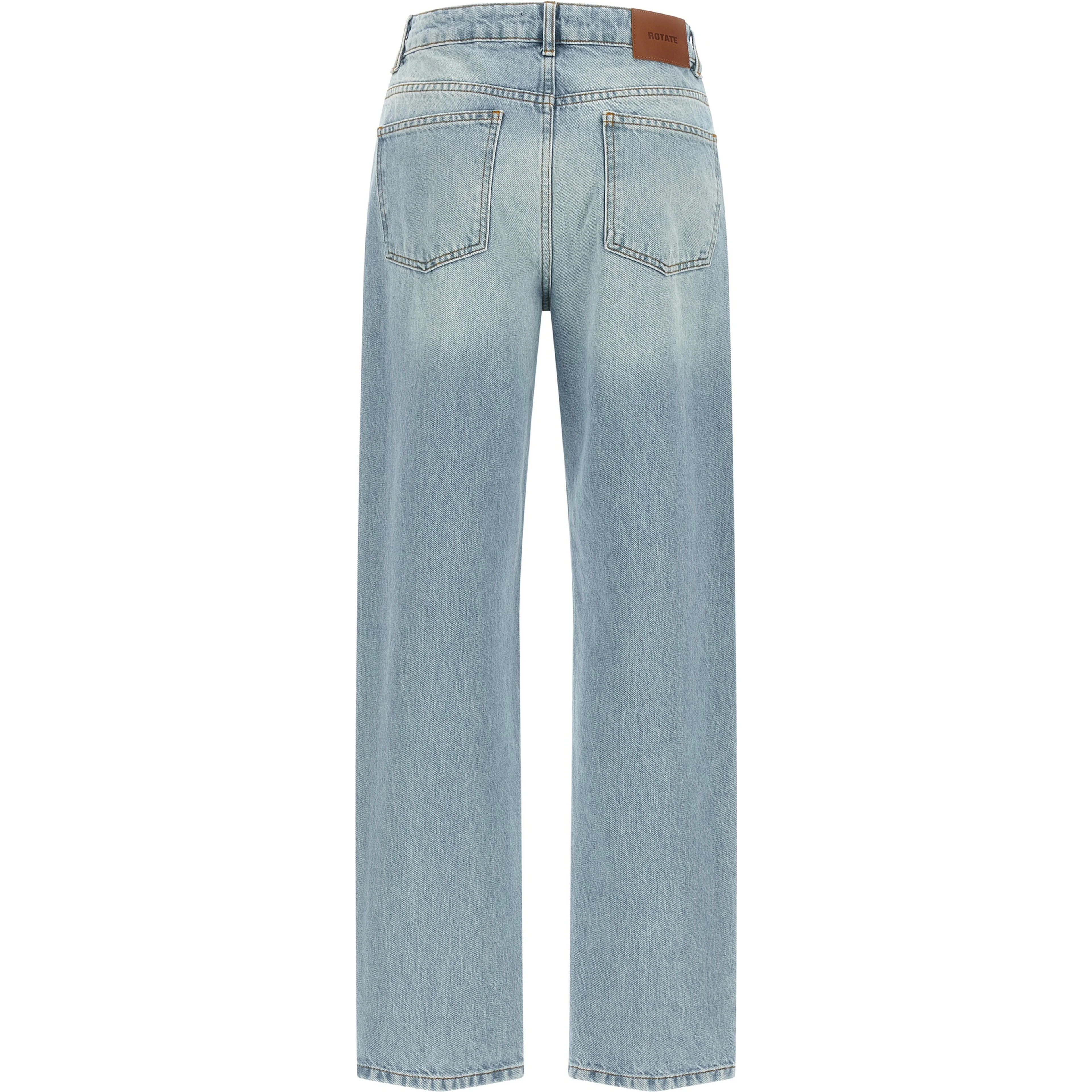 Blue Organic Cotton Straight-Leg Jeans