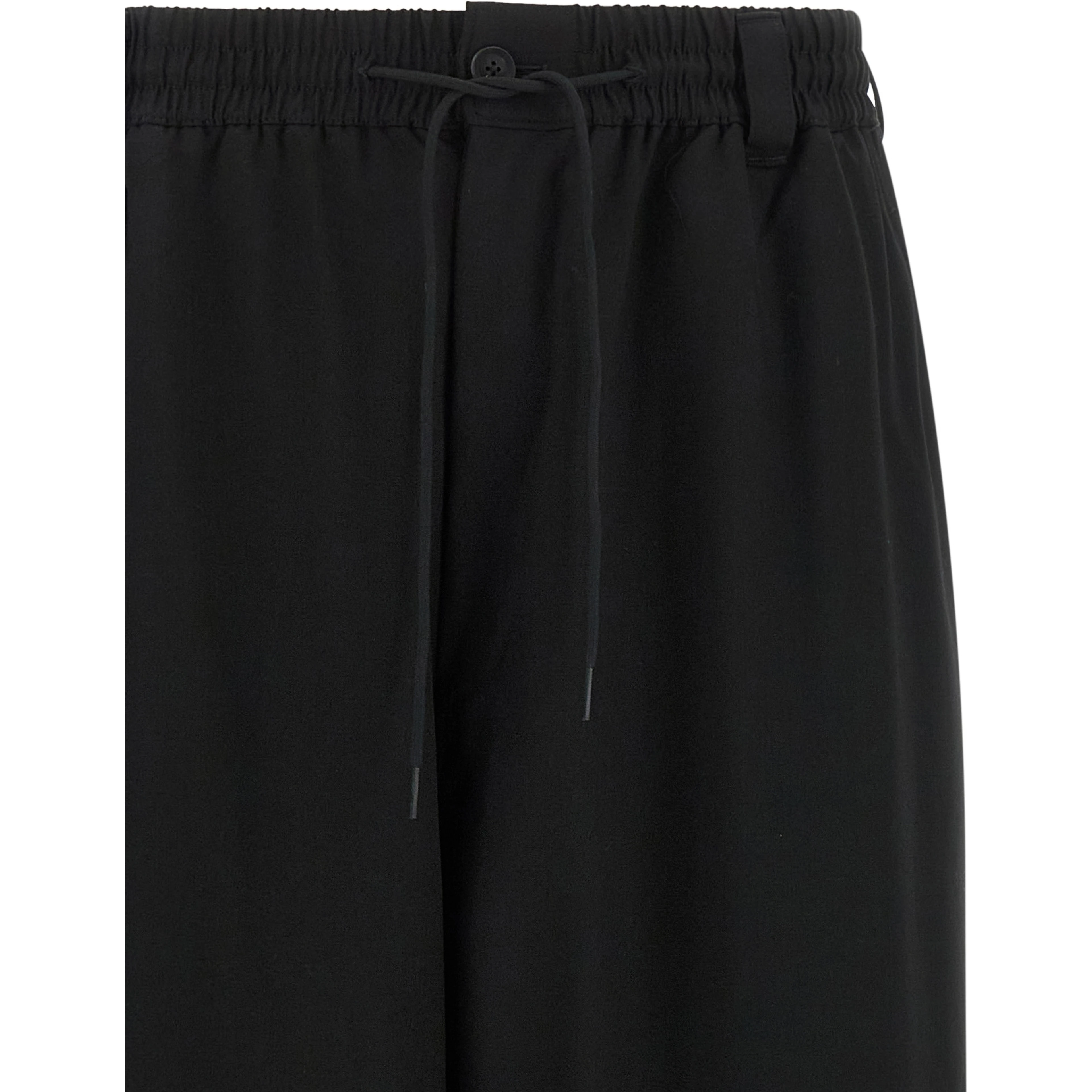 Black Wool Casual Pants