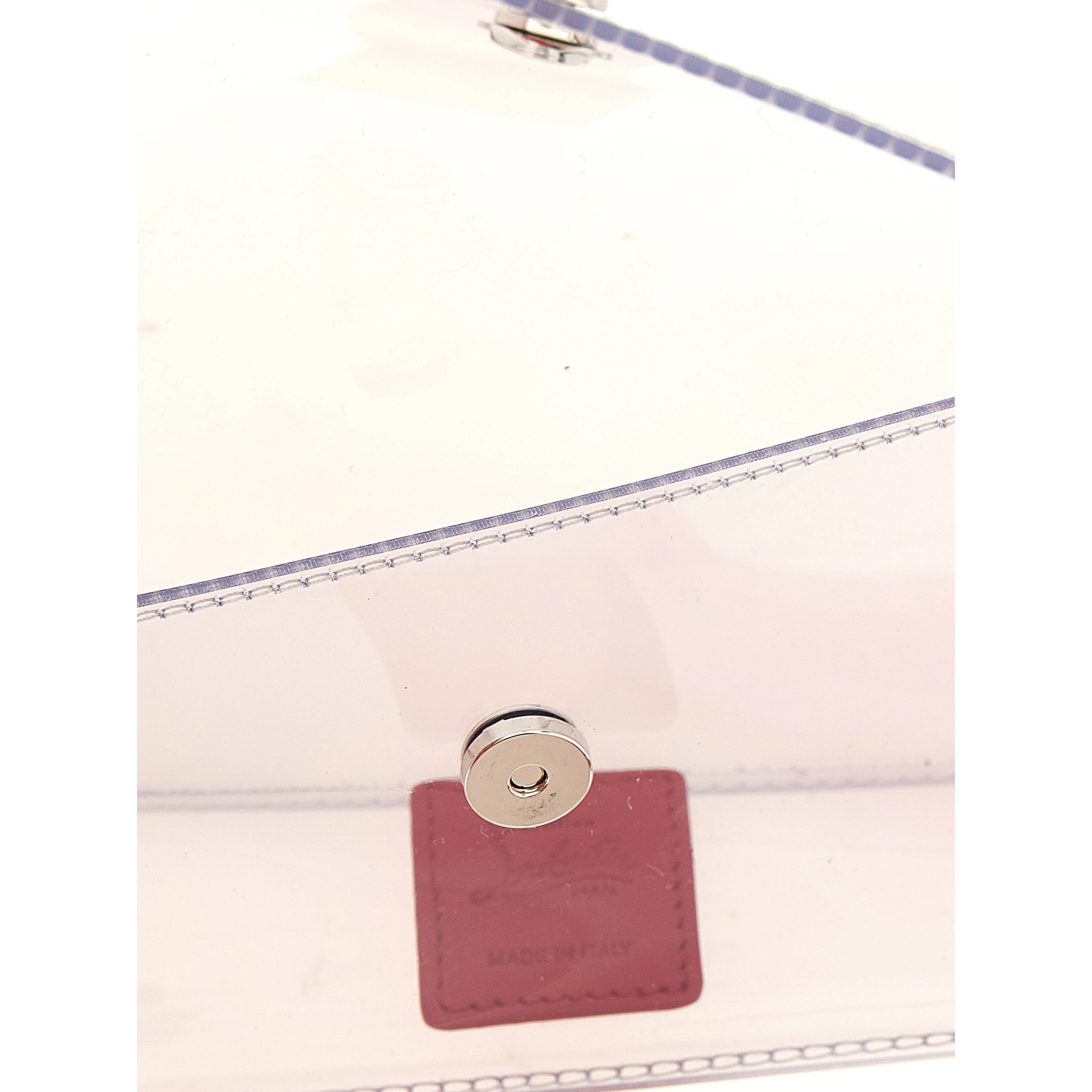 Silver Pvc Clutch Bag