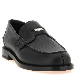 Black Calfskin Slip-On Loafers